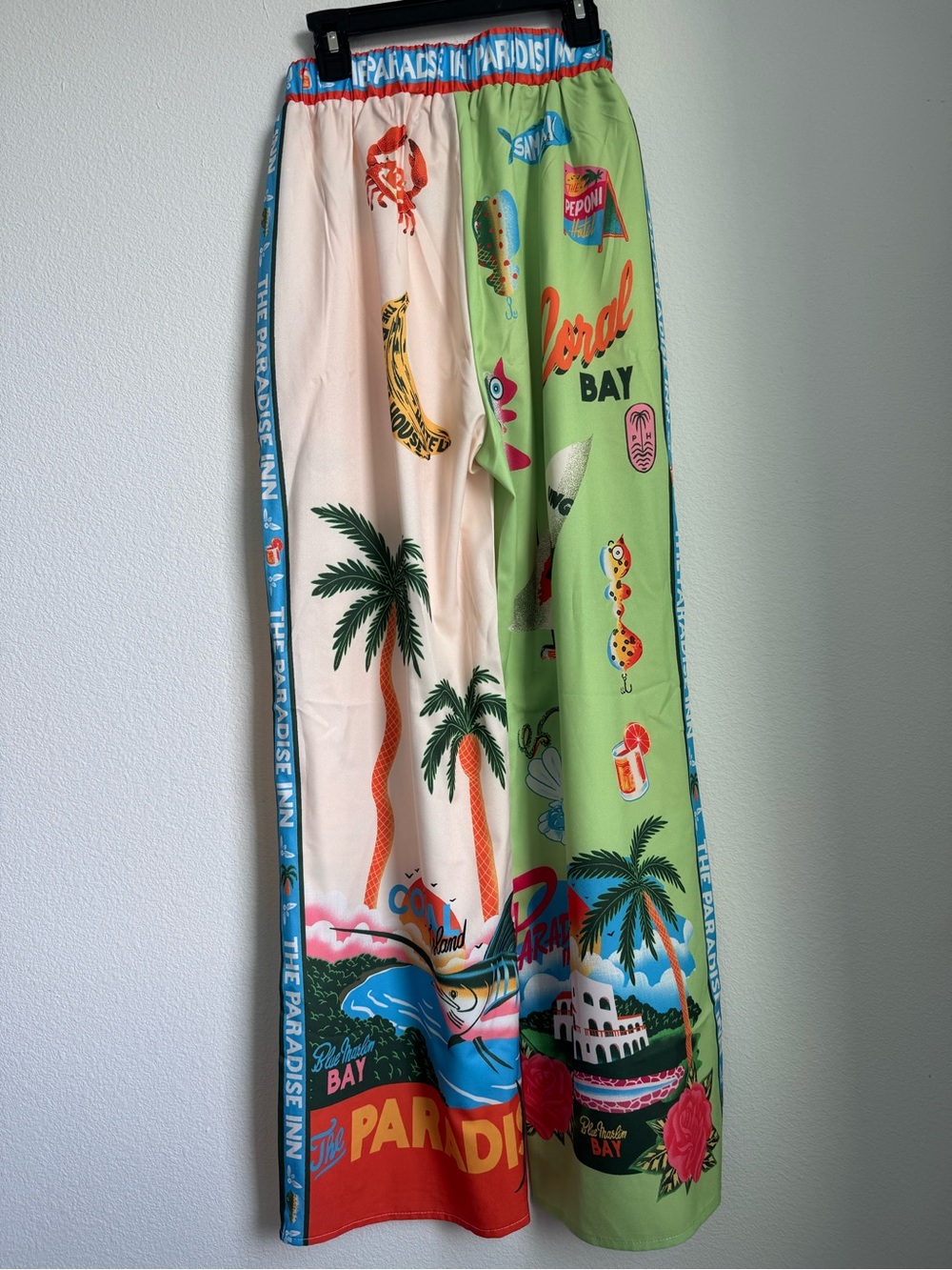 Tropical Vacation Matching Set XS | Button Down Shirt & Wide Leg Pants - Picture 9 of 12
